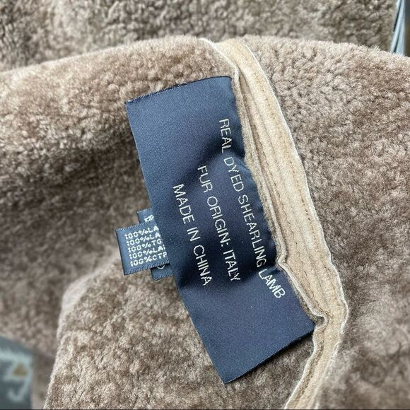 Ralph Lauren Long-Line Italian Lamb Shearling Vest - Picture 7 of 16